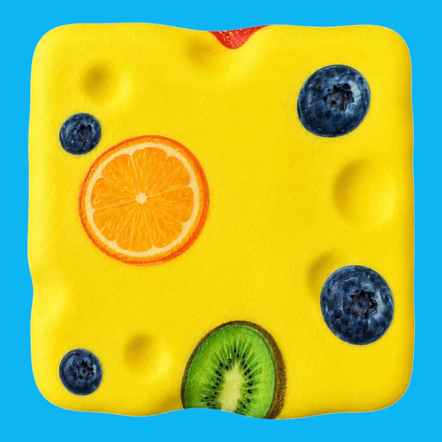 Cheese Squeeze Marble Squishy – Colourful Sensory Stress Relief Fidget Toy
