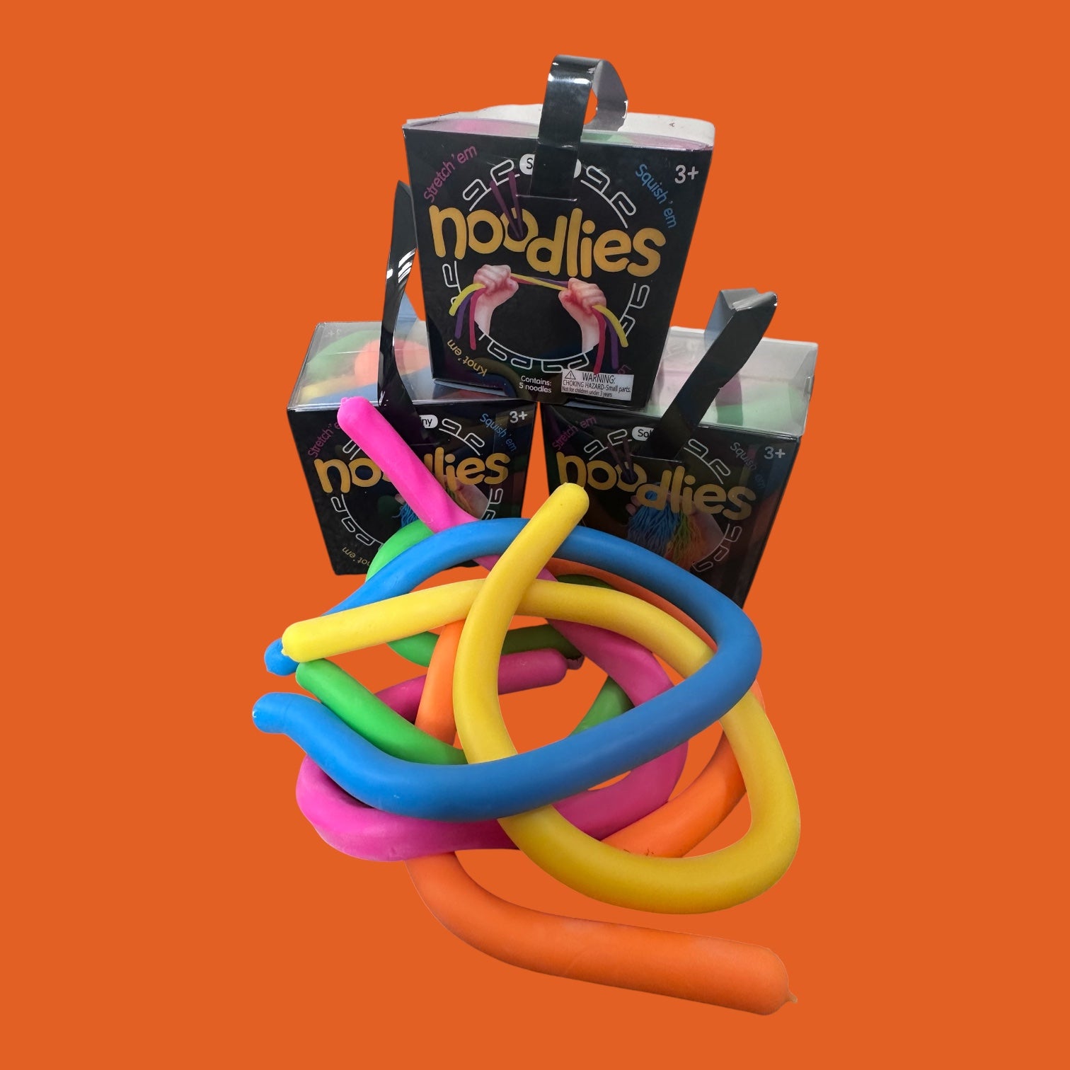 Noodles Stretch & Squish Sensory Toy – Super Stretchy Fidget Stress Relief Toy for Kids & Adults
