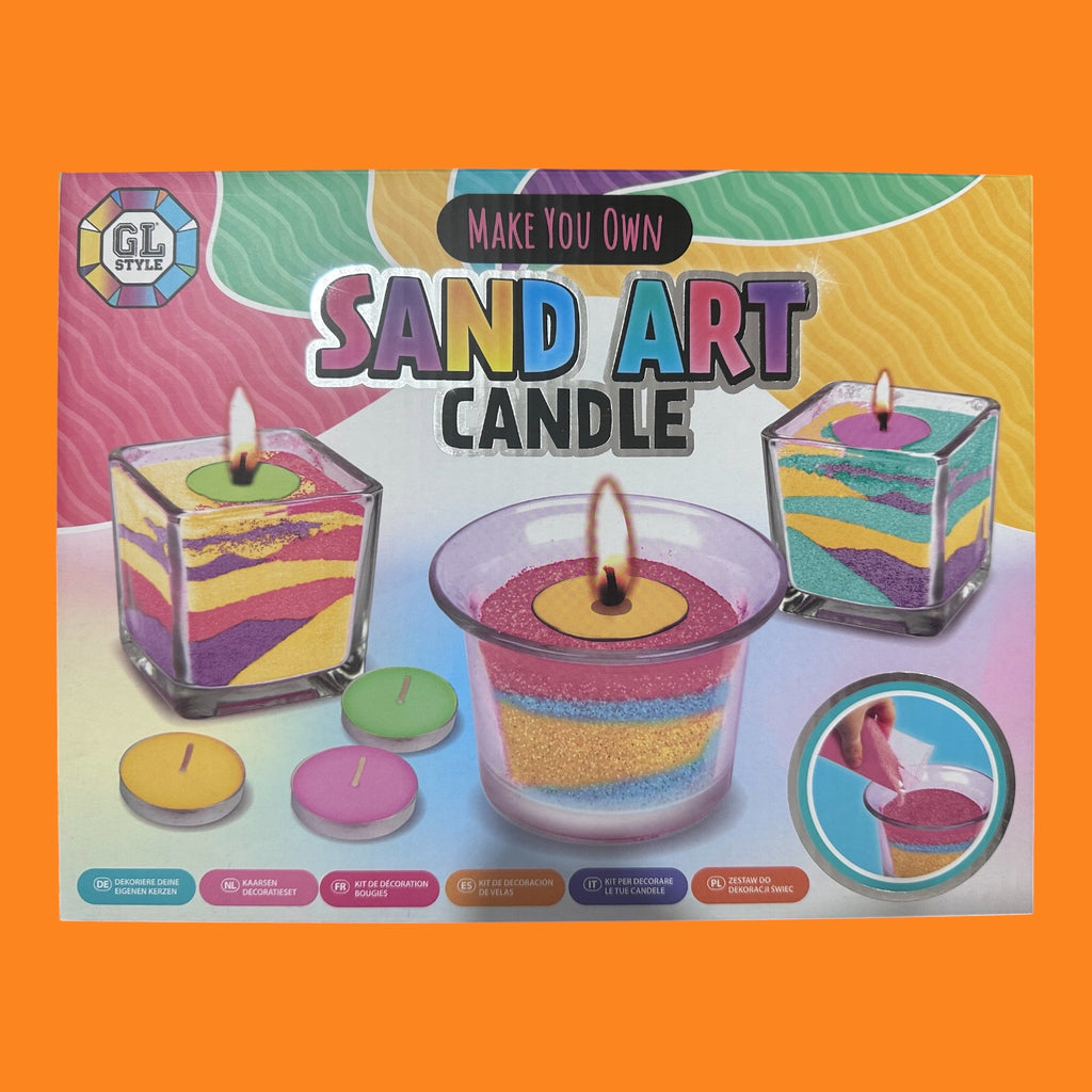 Make Your Own Sand Art Candle Kit – DIY Colourful Candle Making Craft Set for Kids