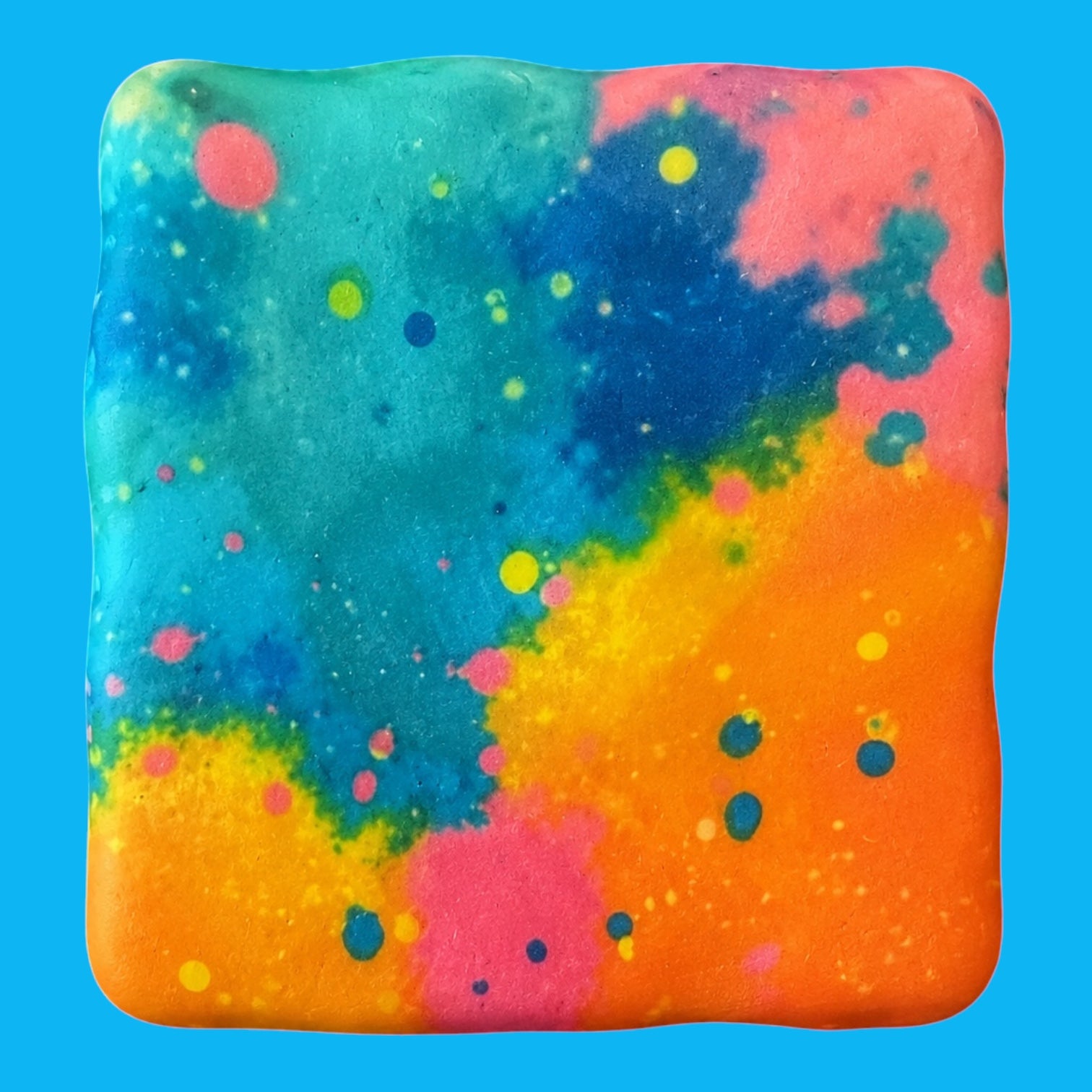 Cheese Squeeze Marble Squishy – Colourful Sensory Stress Relief Fidget Toy