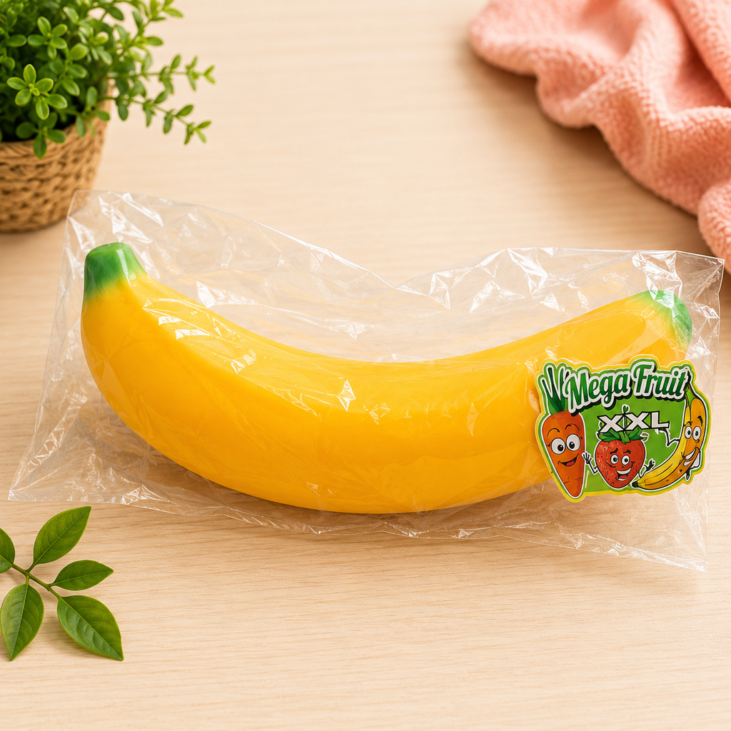 Mega Fruit XXL Squeeze Banana – Super Stretchy Sensory Toy