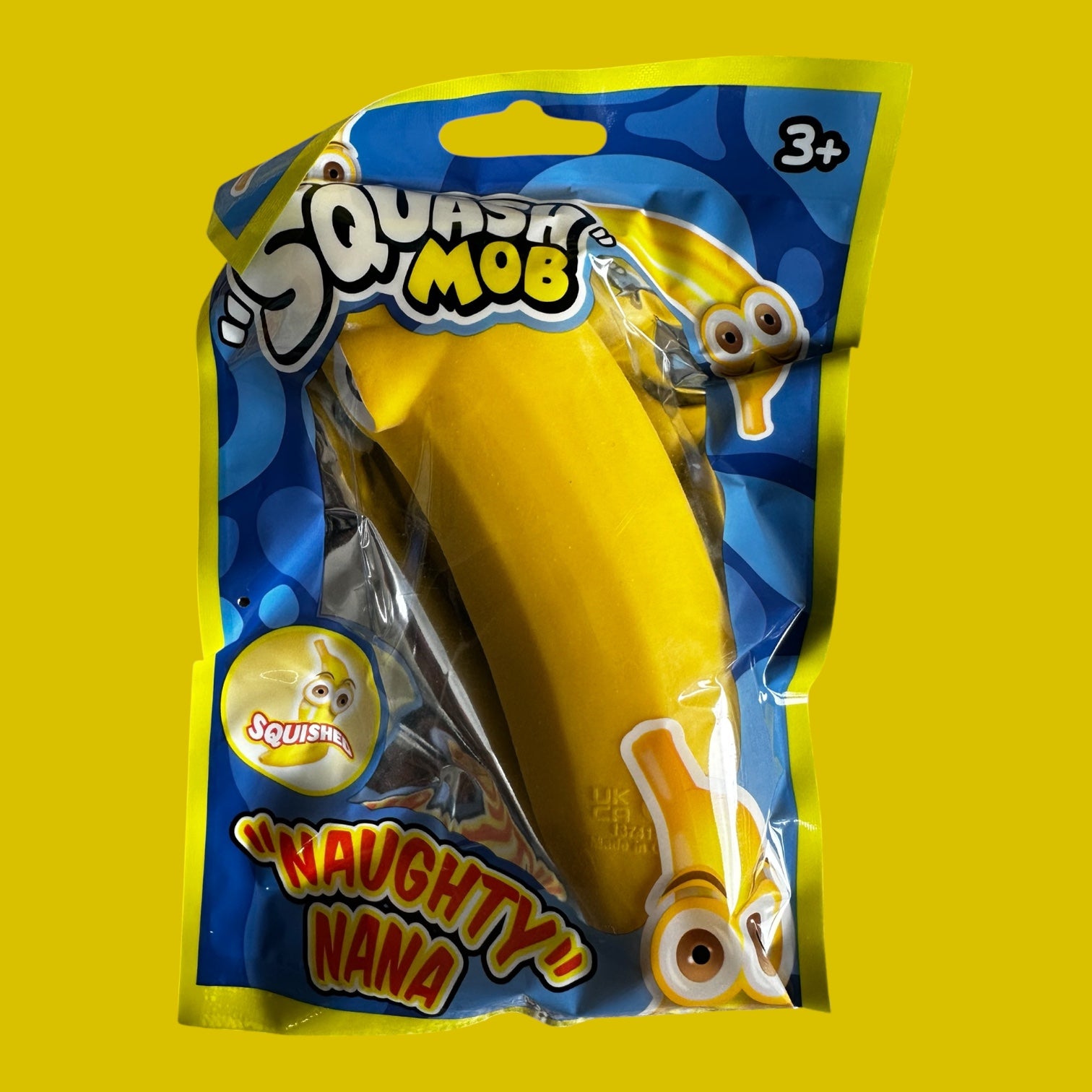 Squash Mob Naughty Nana Banana Squishy Toy – Super Squeezy Stretchy Sensory Fidget Toy