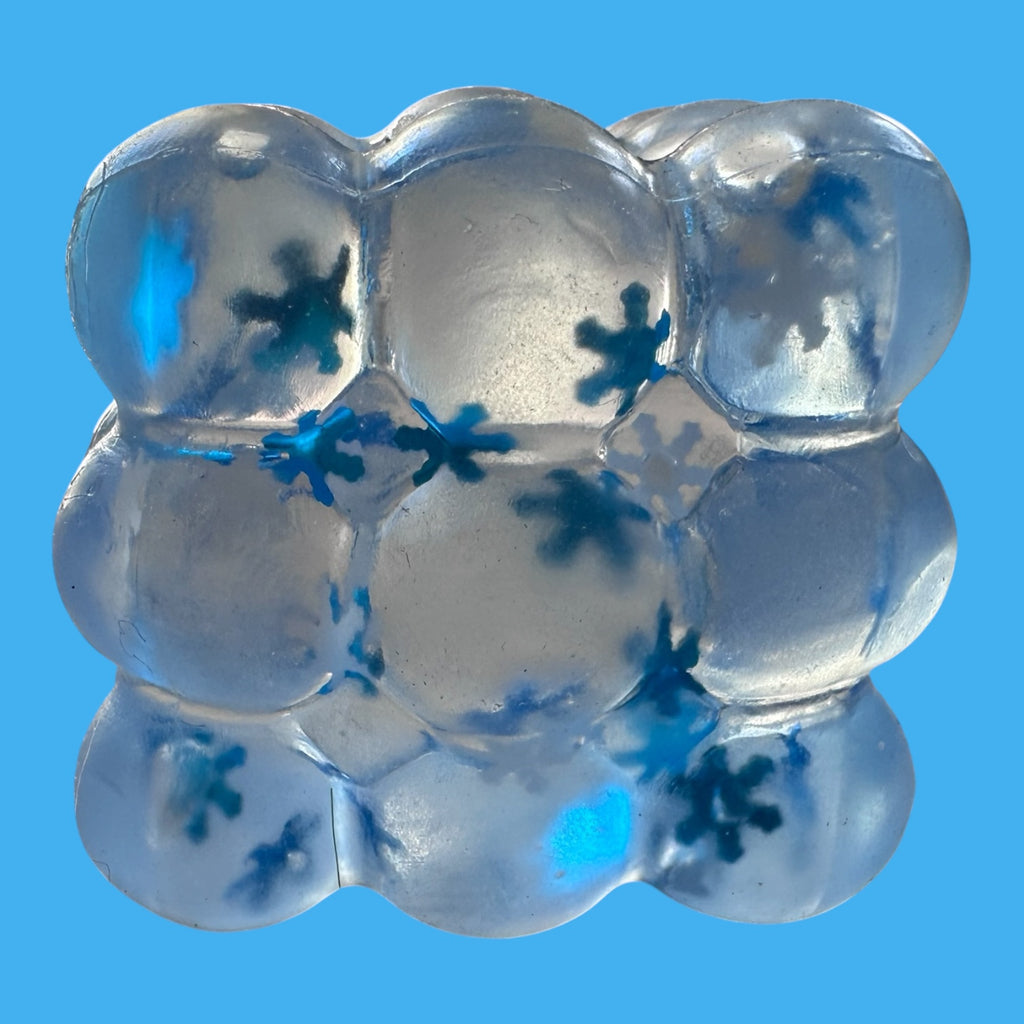 Sugar filled snow flake bubble cube– Stretchy Sensory Stress Relief Ball