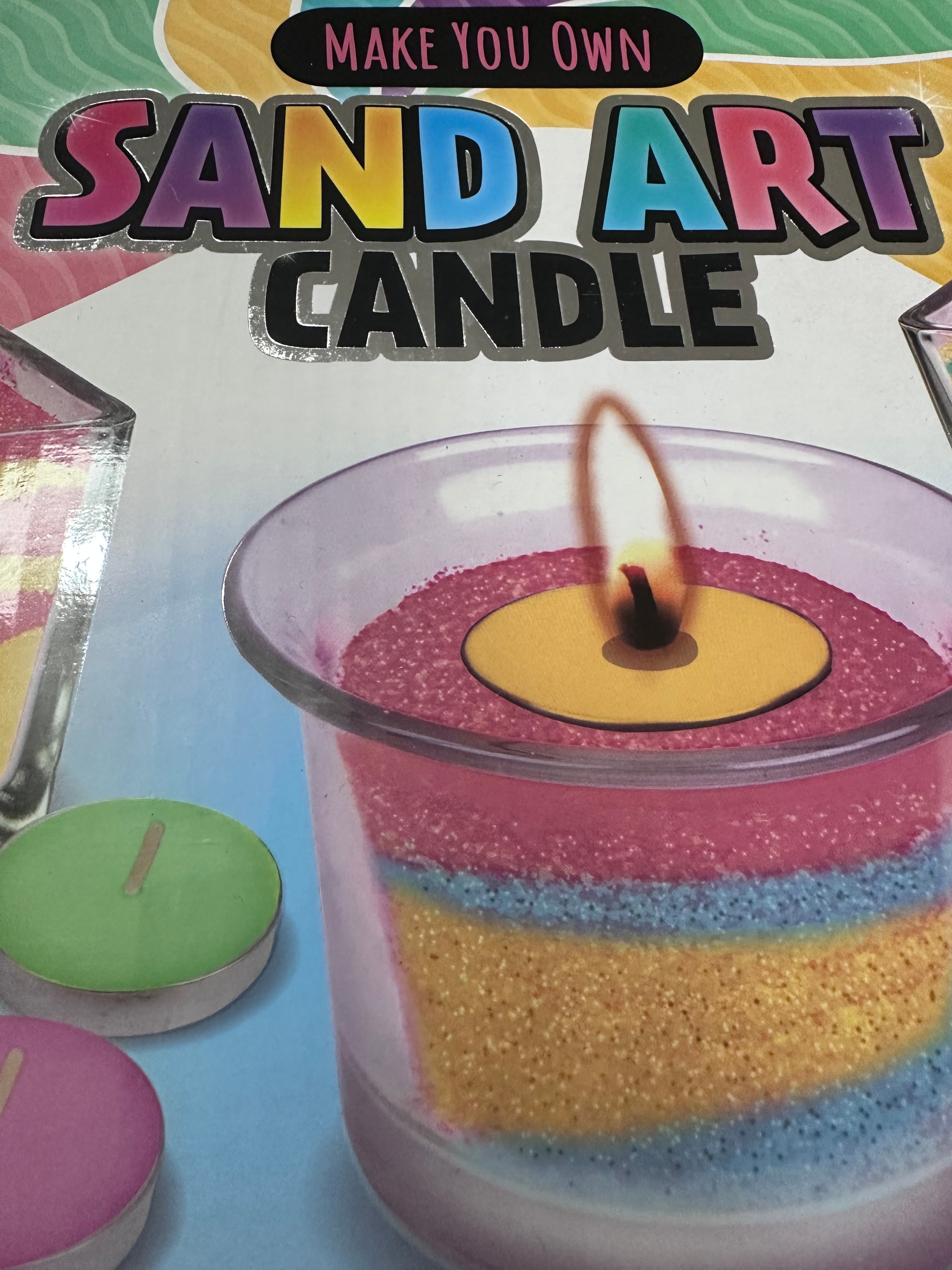 Make Your Own Sand Art Candle Kit – DIY Colourful Candle Making Craft Set for Kids