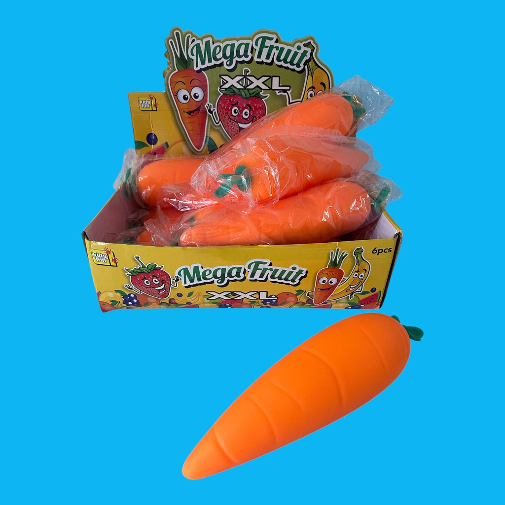 Mega Fruit XXL Carrot Squishy Toy – Giant Sensory Stress Relief Fidget