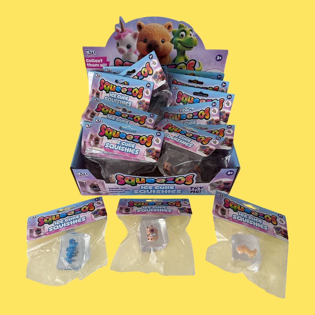 Squeezos Ice Cube Squishies – Mini Animal Sensory Fidget Toy