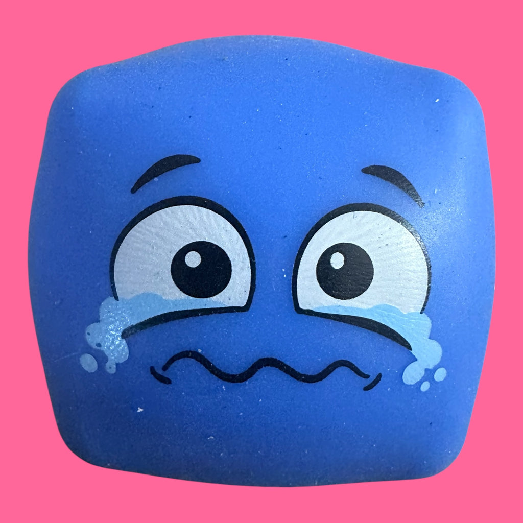 Cube Squeeze Emoji Squishy – Super Solid Sensory Stress Relief Fidget Toy