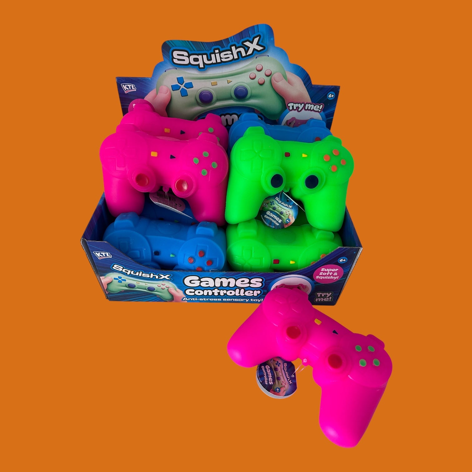 SquishX Games Controller Squishy – Gamer Sensory Stress Relief Fidget Toy