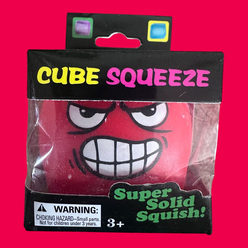 Cube Squeeze Emoji Squishy – Super Solid Sensory Stress Relief Fidget Toy