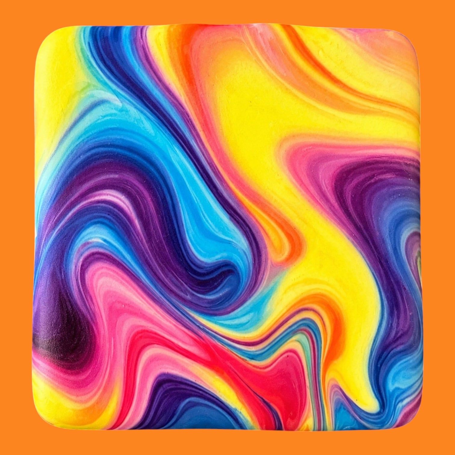 Cheese Squeeze Marble Squishy – Colourful Sensory Stress Relief Fidget Toy