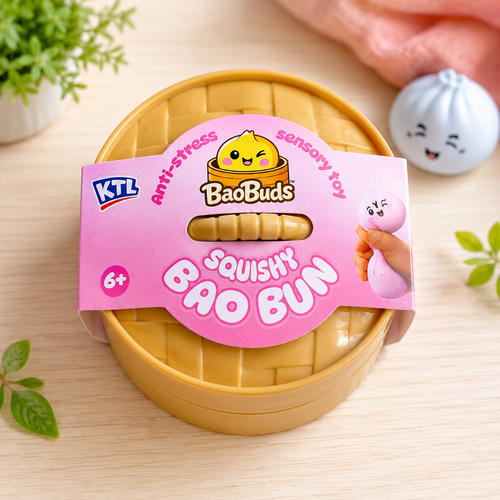 BaoBuds Squishy Bao Bun – Soft & Squishy Sensory Toy (3 Colours Available)