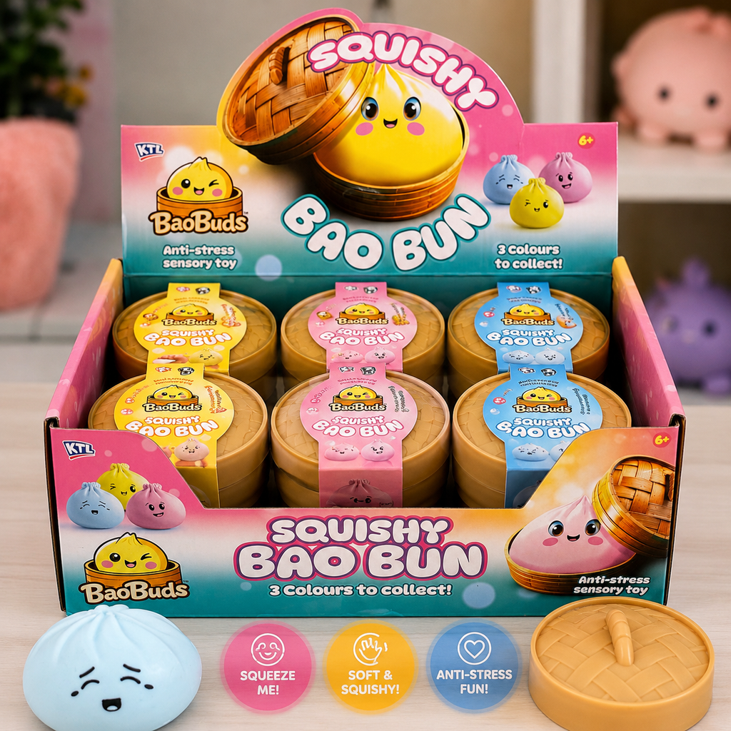 BaoBuds Squishy Bao Bun – Soft & Squishy Sensory Toy (3 Colours Available)
