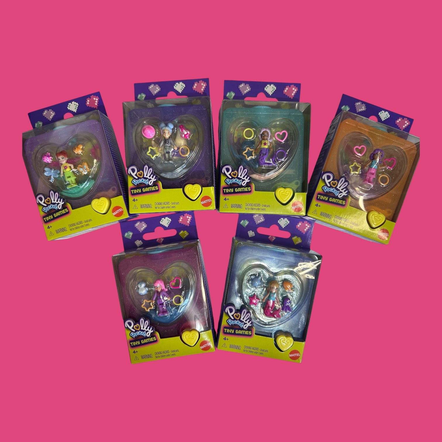 Polly Pocket Tiny Games Mini Playset – Assorted Collectible Figures