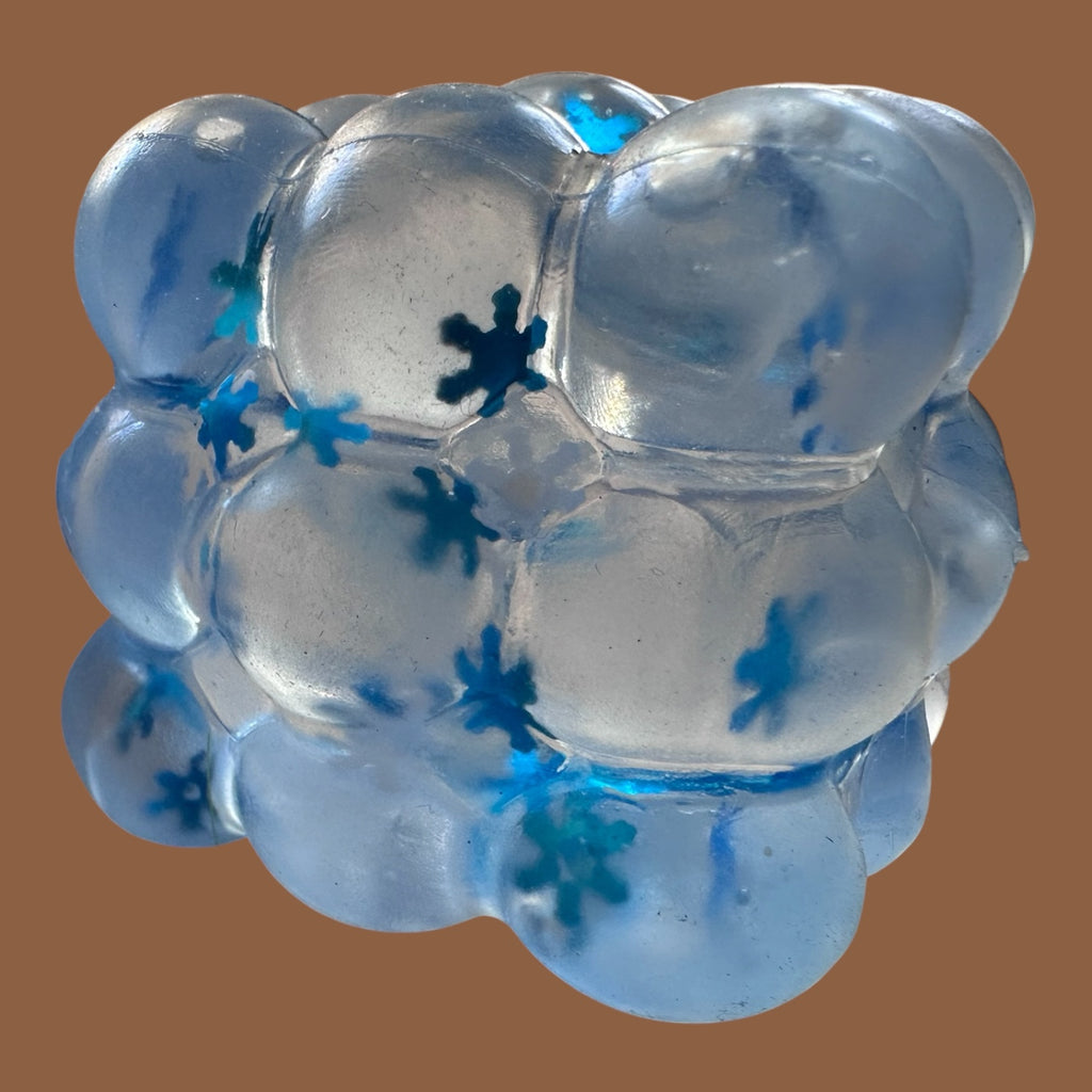 Sugar filled snow flake bubble cube– Stretchy Sensory Stress Relief Ball