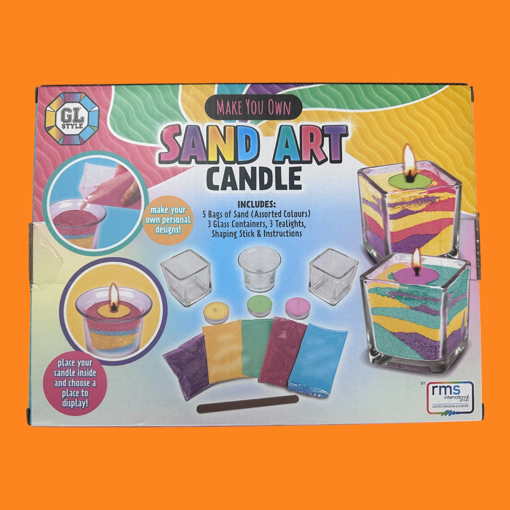 Make Your Own Sand Art Candle Kit – DIY Colourful Candle Making Craft Set for Kids