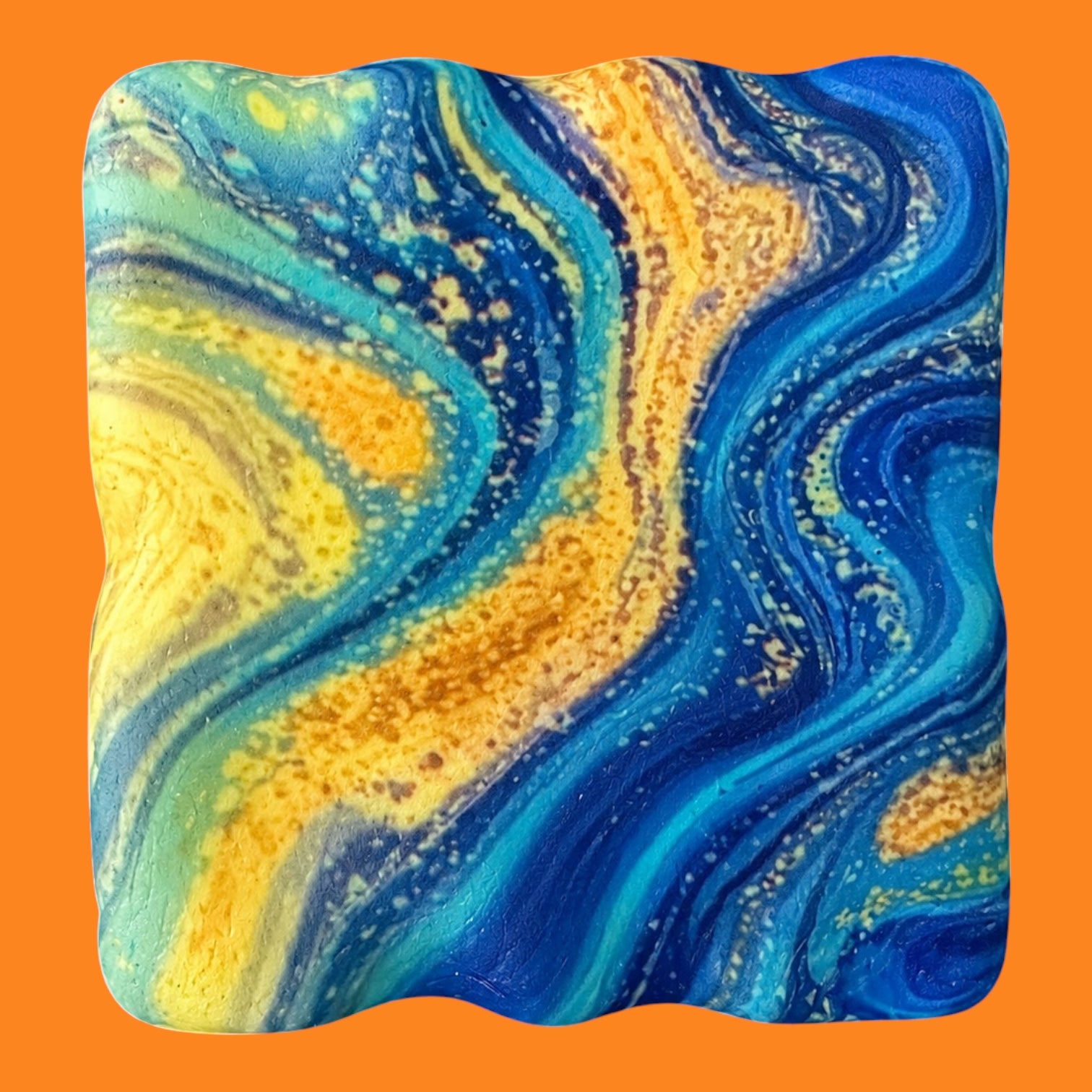 Cheese Squeeze Marble Squishy – Colourful Sensory Stress Relief Fidget Toy