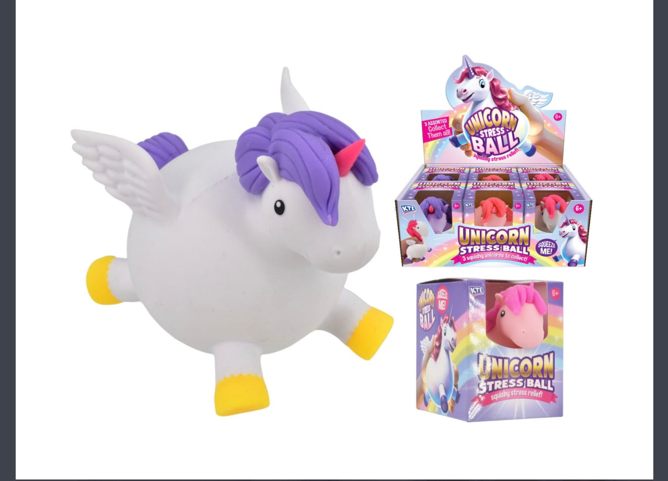 Unicorn Squishy Stress Ball | Soft Sensory Squeeze Toy | Random Design