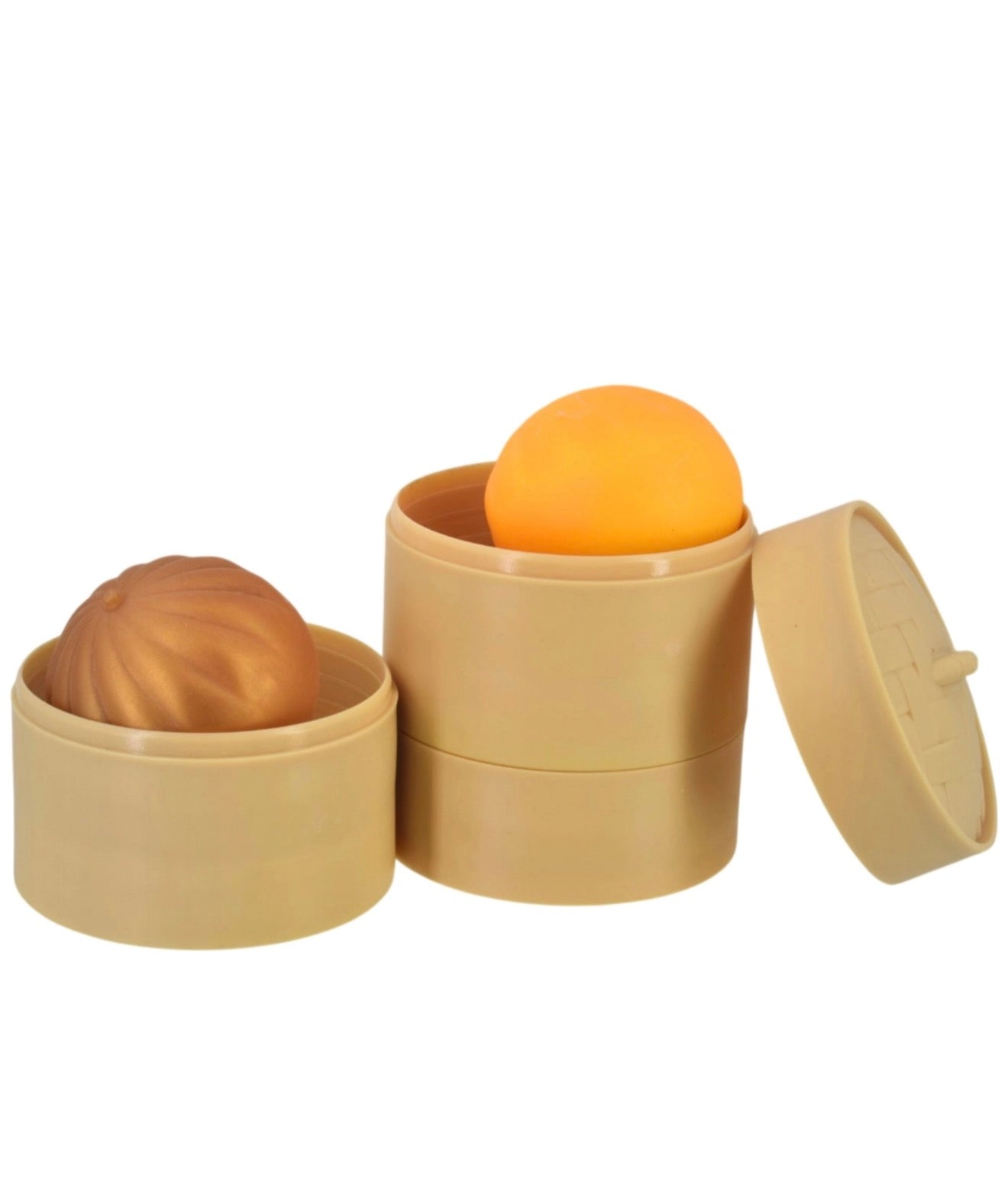 Squishy Mini Stackable Bao Bun Fidget Toys 3 Pack Assortment