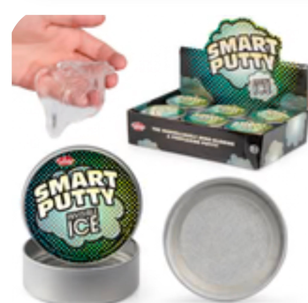 Smart Putty Invisible Ice | Clear Stretchy Sensory Putty | Fidget Slime Tin | Stress Relief Toy
