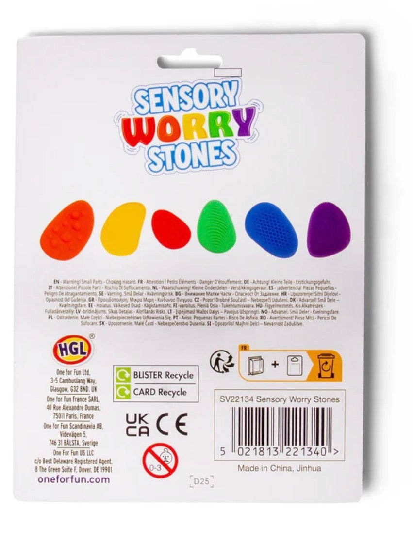Sensory Worry Stones – 6 Pack