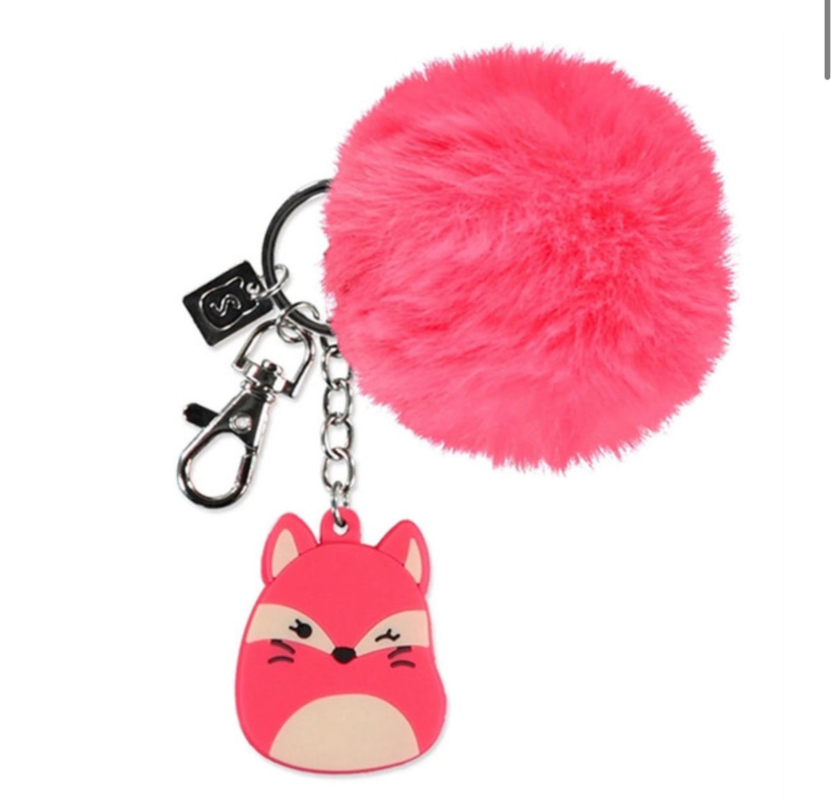 Squishmallows Rubber Keychain with Pom-Pom