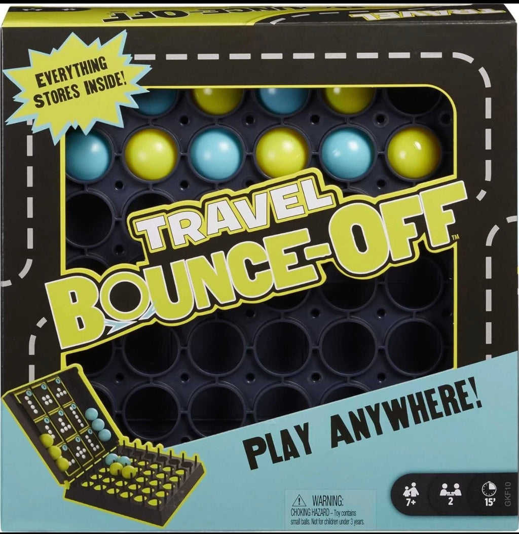 MATTEL TRAVEL BOUNCE OFF GAME PLAY ANYWHERE EVERY THING STORES INSIDE NEW