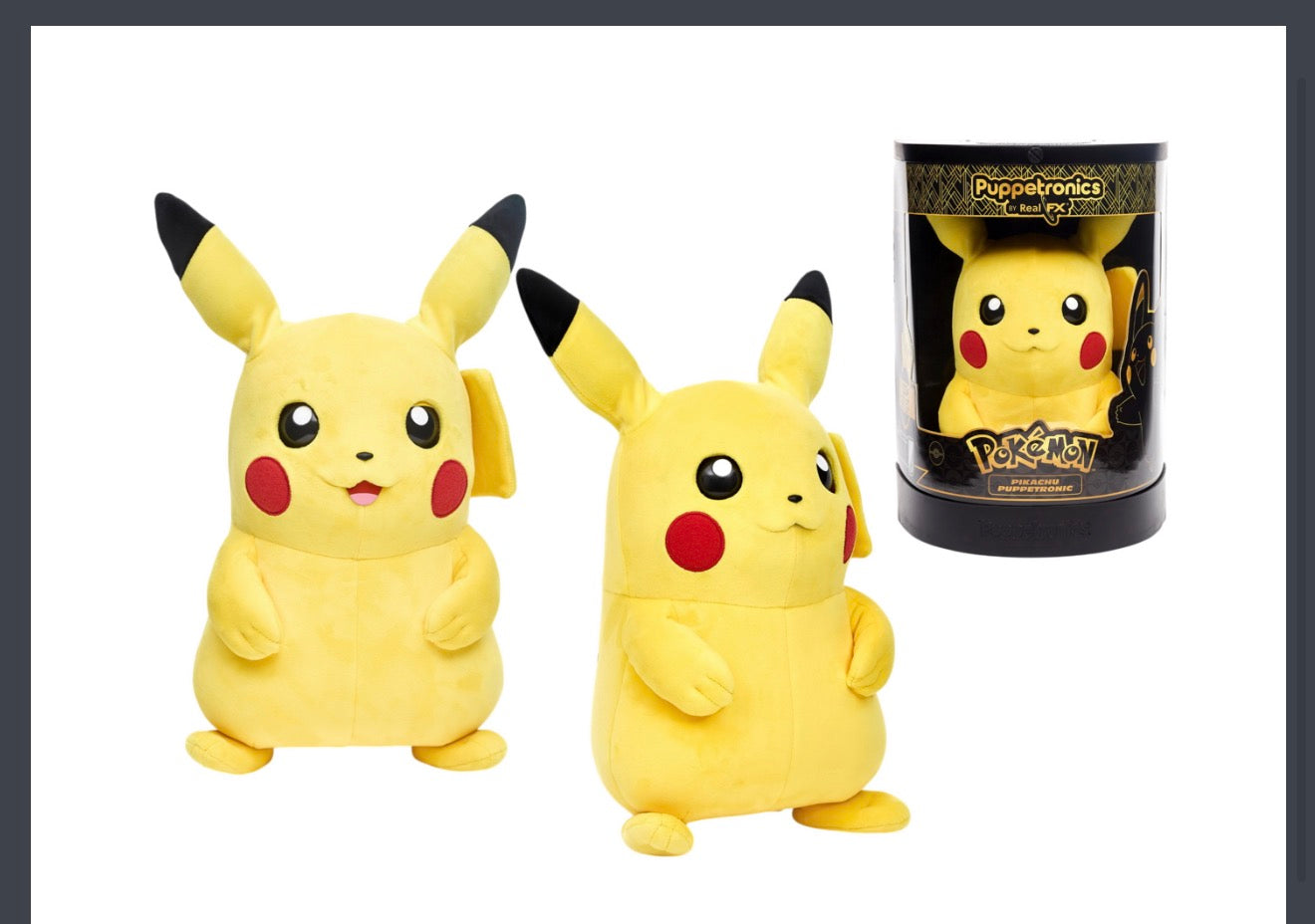 Pokémon RealFX Pikachu Puppetronics | Interactive Animatronic Pikachu Figure with 120+ Sounds & Reactions