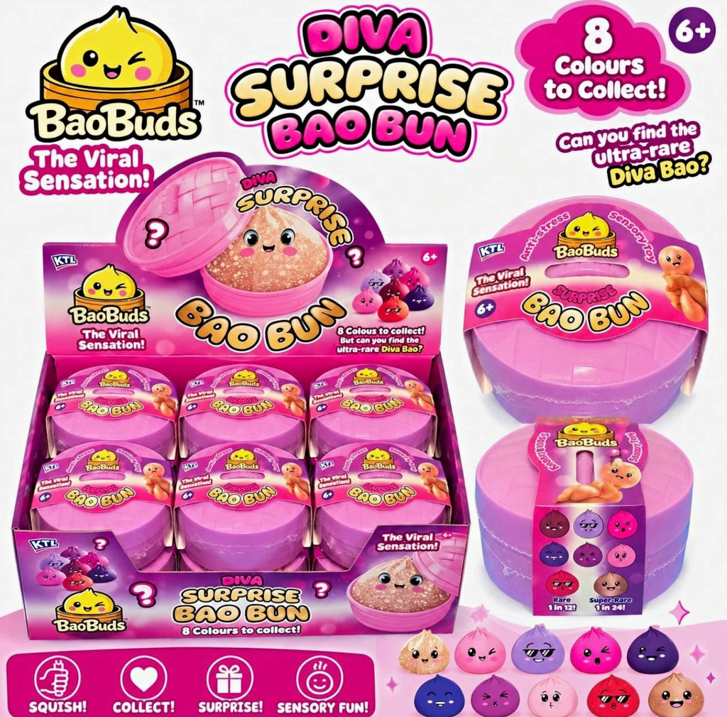 KTL DIVA SQUISHY BAO BUNS IN DUMPLING CASE 8.5CM