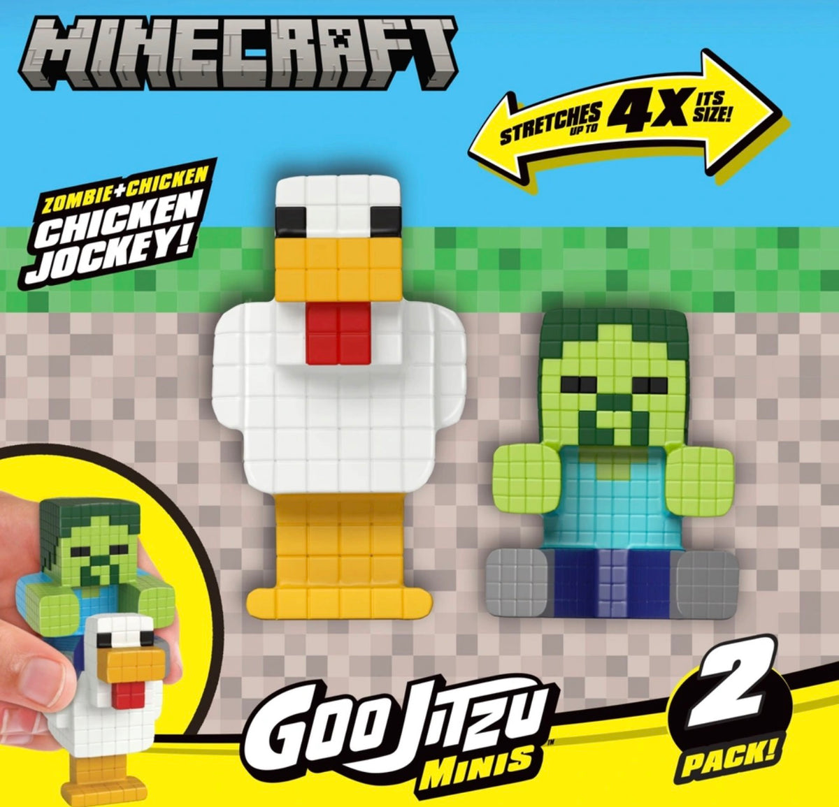 Goo Jitzu Minecraft Minis 2 Pack - Zombie & Chicken