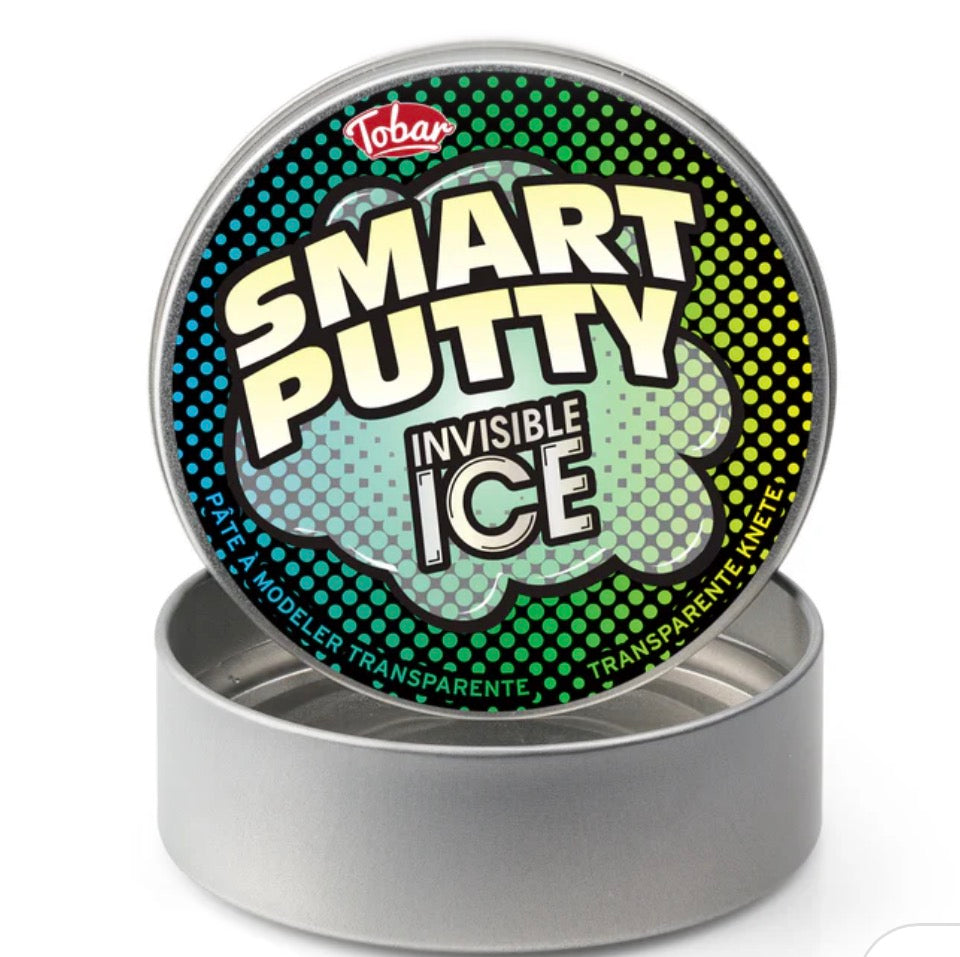 Smart Putty Invisible Ice | Clear Stretchy Sensory Putty | Fidget Slime Tin | Stress Relief Toy