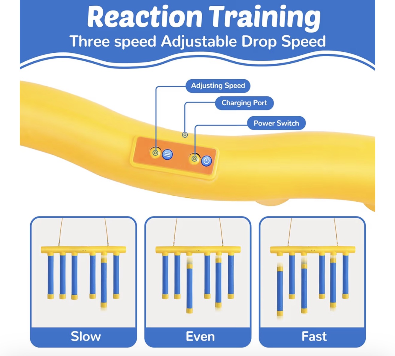 Hand Speed Challenge Reaction Training Game | Interactive Catch Game for Kids | USB Rechargeable | Ages 3+
