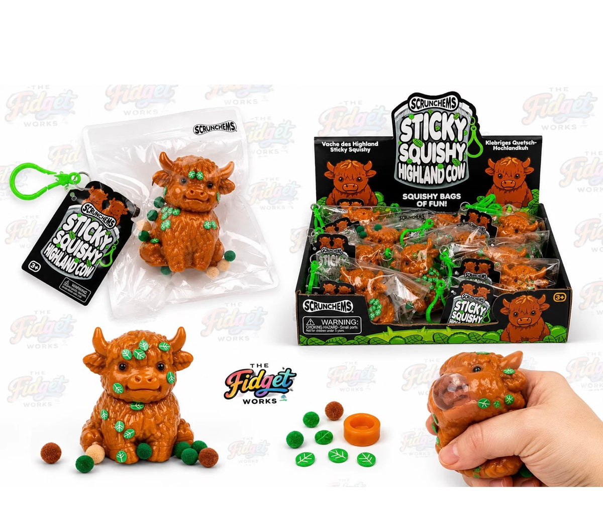 SCRUNCHEMS STICKY SQUISHY HIGHLAND COW