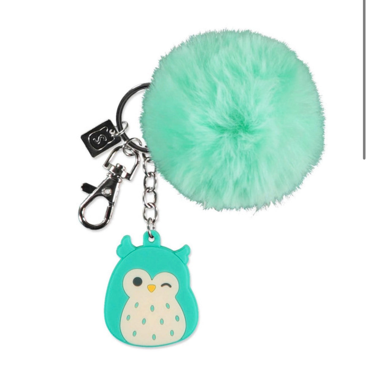 Squishmallows Rubber Keychain with Pom-Pom