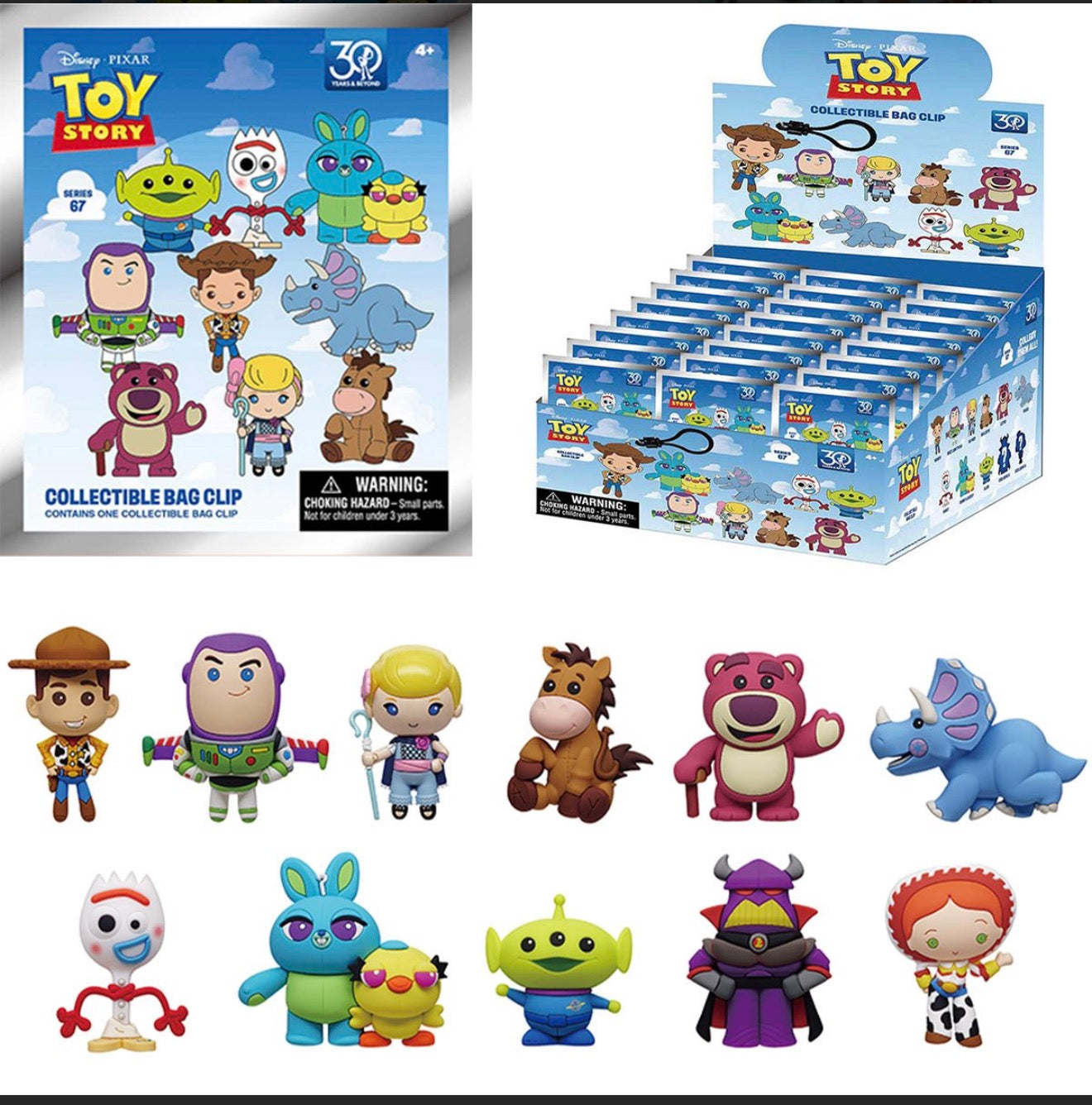 Disney Pixar Toy Story Collectible Bag Clip | Series 67 Mystery Blind Bag | Official 30th Anniversary | Ages 4+