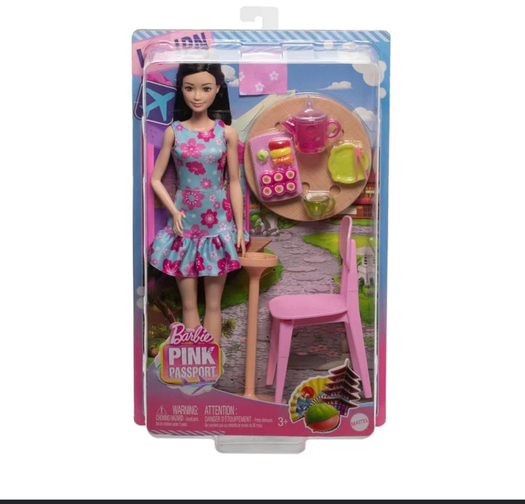 Barbie Pink Passport Doll – Tea Time Playset