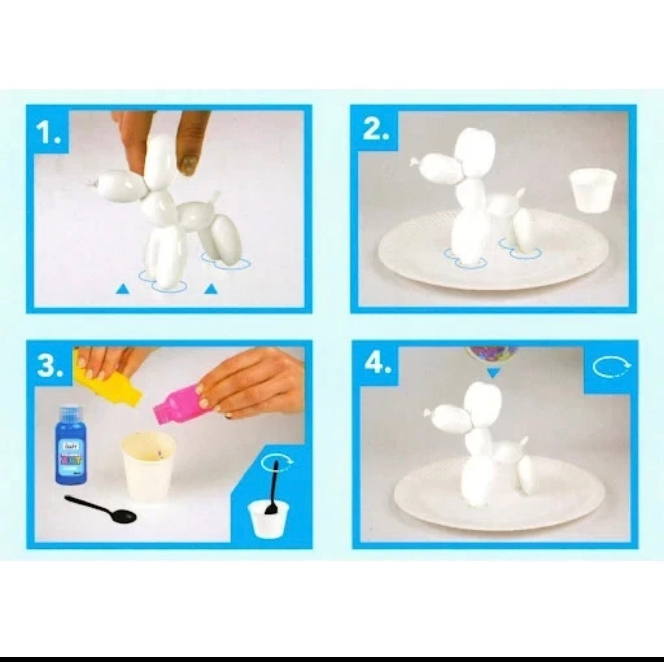 Pouring Art Balloon Dog Set