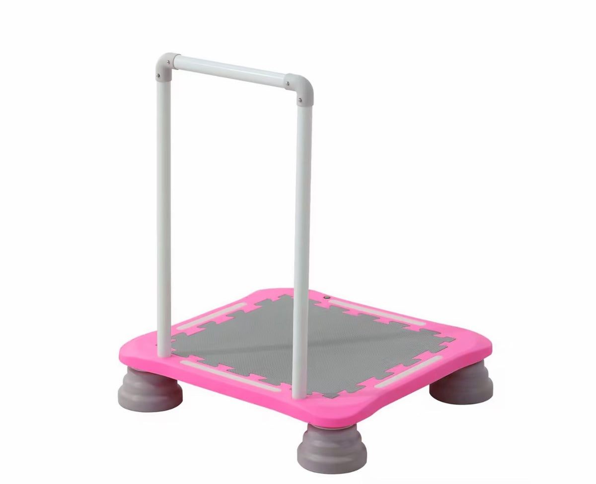 Music & LED Light Trampoline | Sensory Indoor Kids Trampoline with Handle
