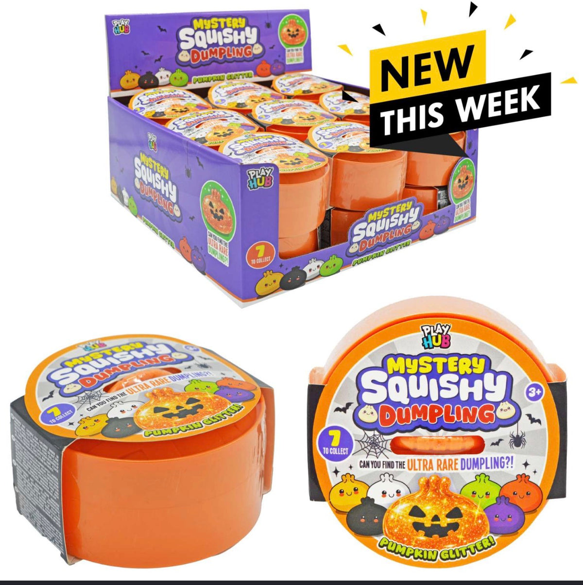 Play Hub Mystery Squishy Dumpling – Pumpkin Glitter rms