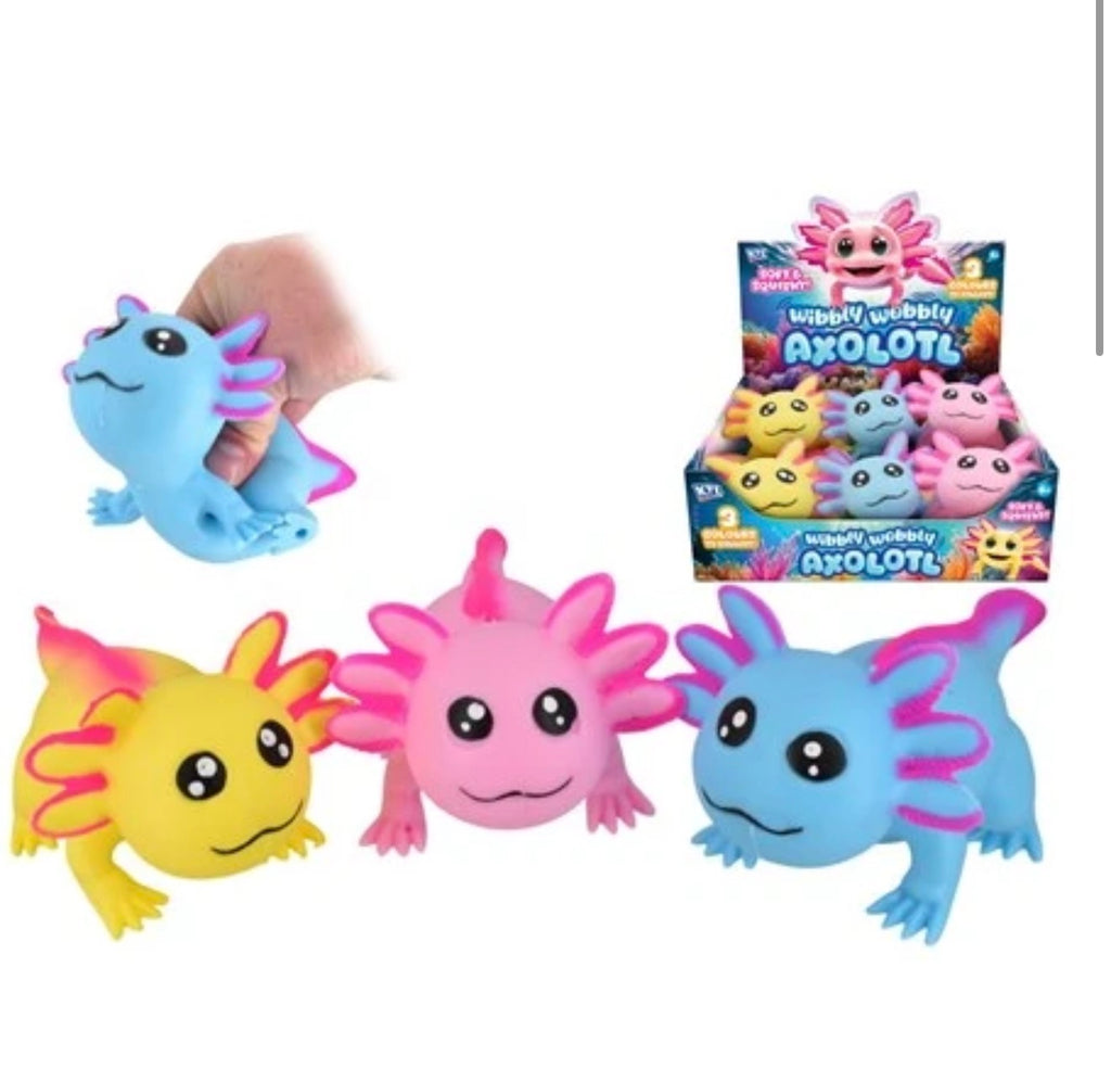GIANT Axolotl 16cm Wibbly Wobbly Squishies KTL