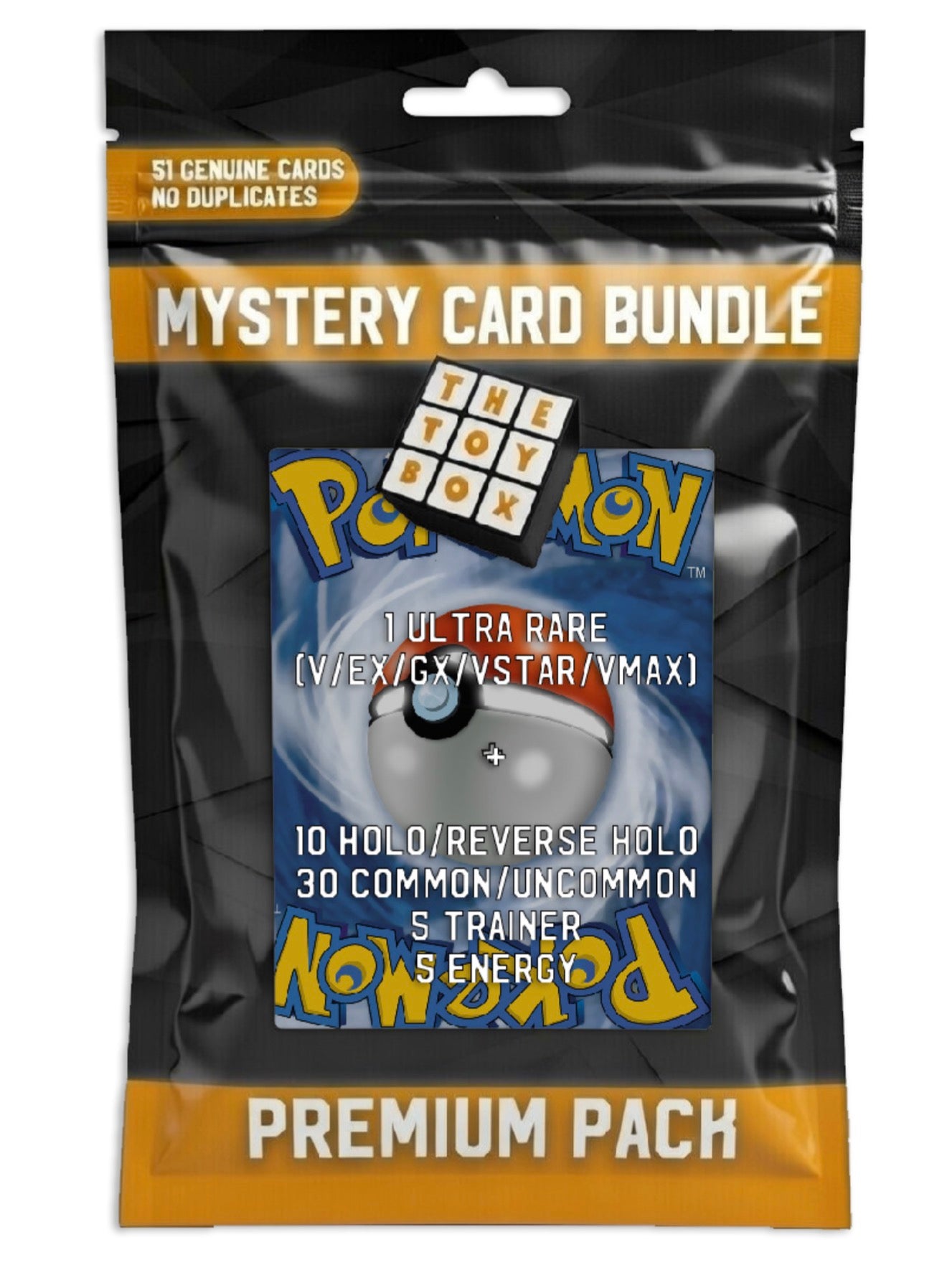 Mystery Card Bundle – Genuine Trading Card Mystery Pack | Pokémon Inspired | No Duplicates | Ultra Rare Chase Cards