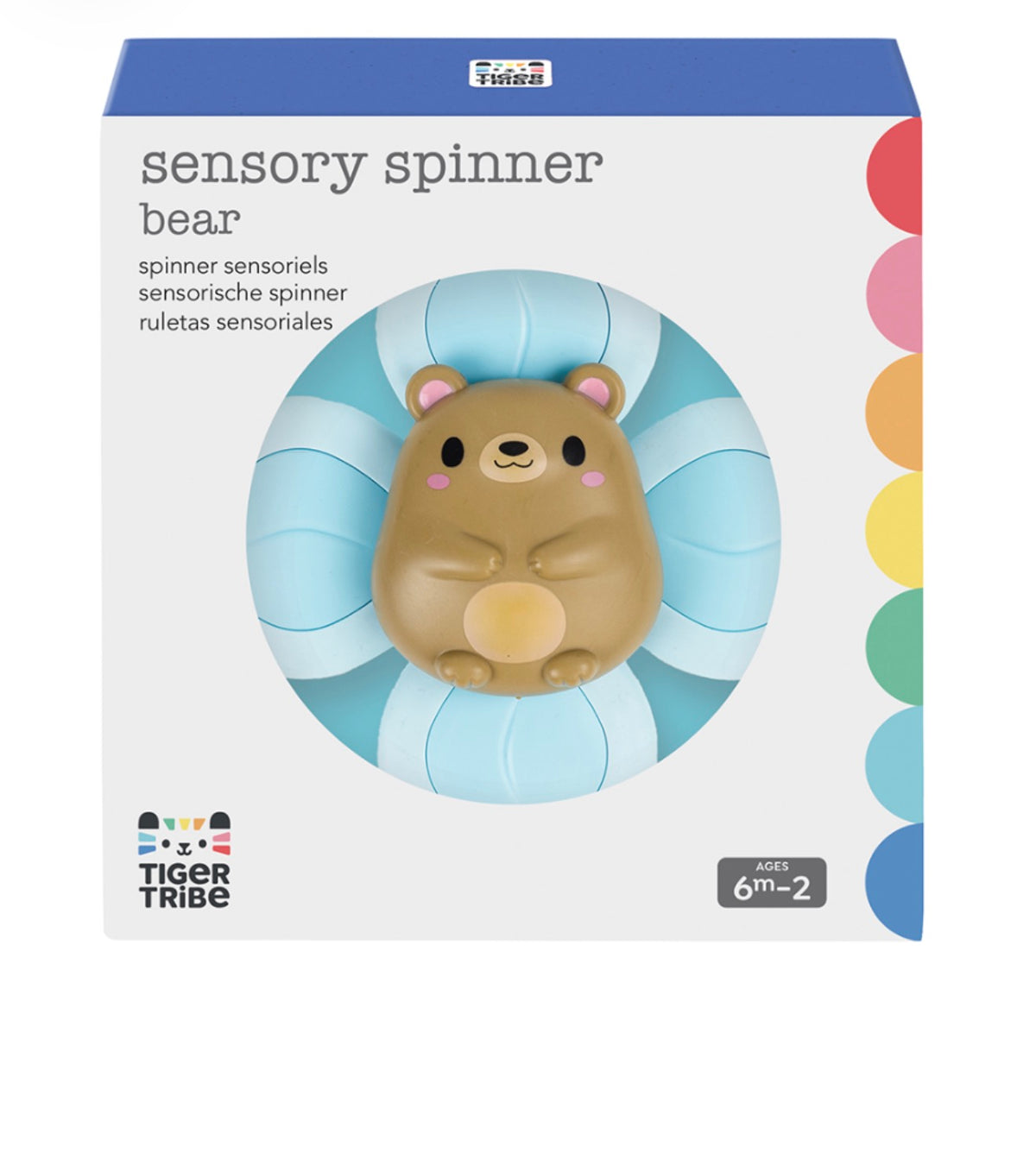 Tiger Tribe Sensory Bunny or TeddyBear Spinner, Suction Spinning Animal Fidget Toy