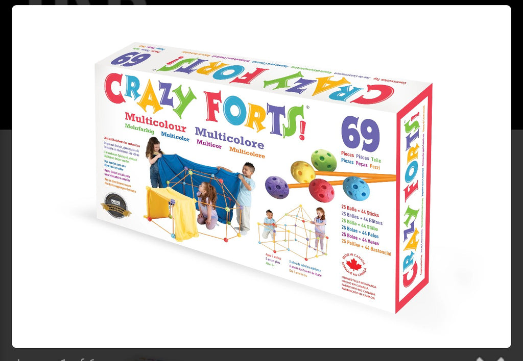 Crazy Forts 69 Piece Building Kit | Creative Construction Fort Building Set | STEM Toy | Ages 5+