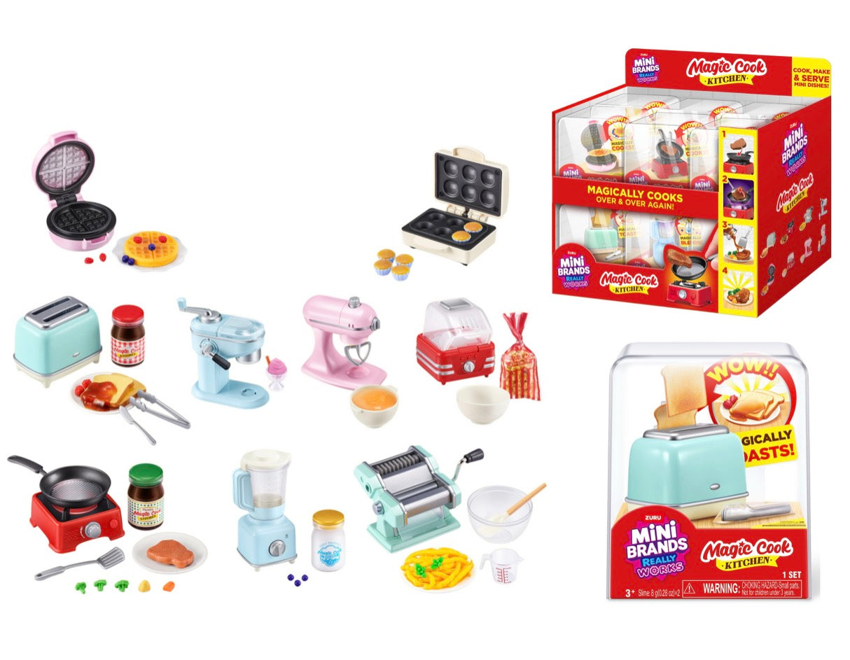 ZURU Mini Brands Magic Cook Kitchen – Kitchen Playset or Mystery Appliance Capsule