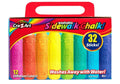 Cra-Z-Art Washable Sidewalk Chalk, 12 Colours- 32 Sticks