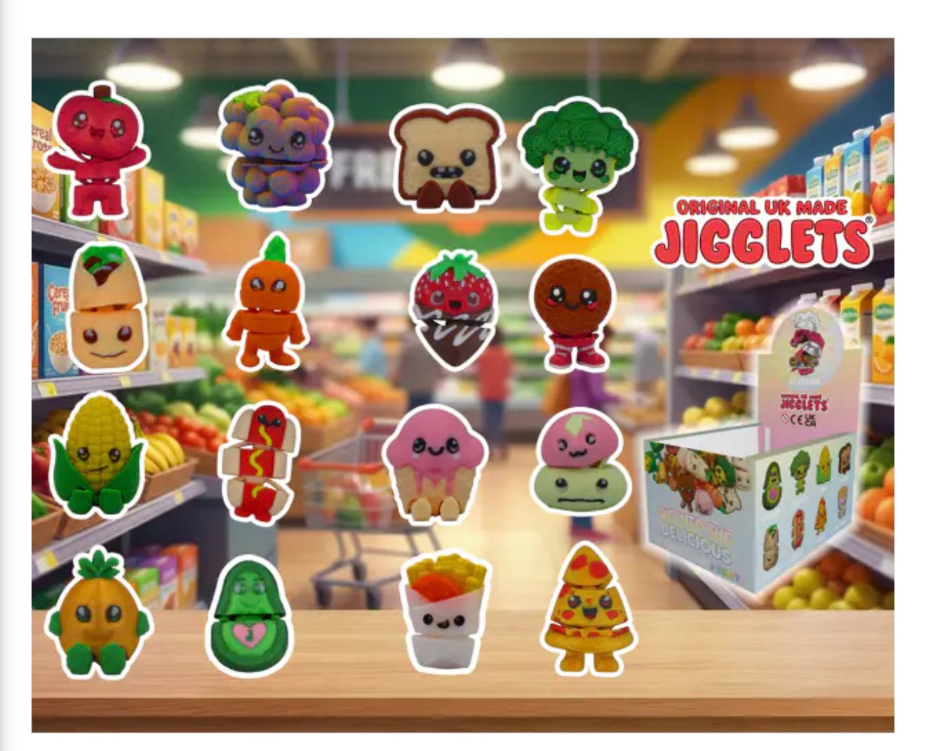Jigglets 3D Studio Gifts Mystery Collectible Figure | Blind Box Toy | 12 Characters to Collect | Age 4+