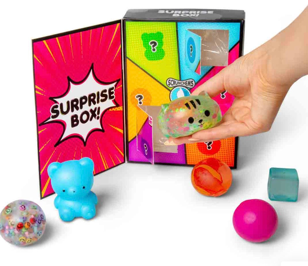 Scrunchems Surprise Box | 6 Mystery Sensory Toys | Squishy Fidget Gift Box | Ages 3+