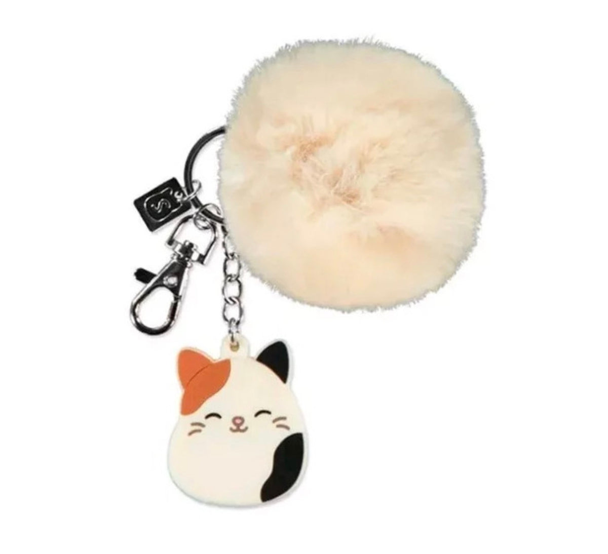 Squishmallows Rubber Keychain with Pom-Pom