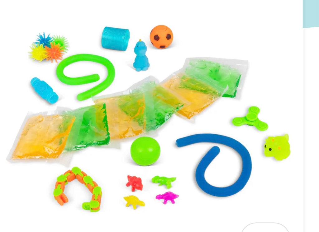24 Piece Dinosaur & Unicorn Sensory Squish Set | Fidget Toy Box | Stress Relief & Autism-Friendly Sensory Toys