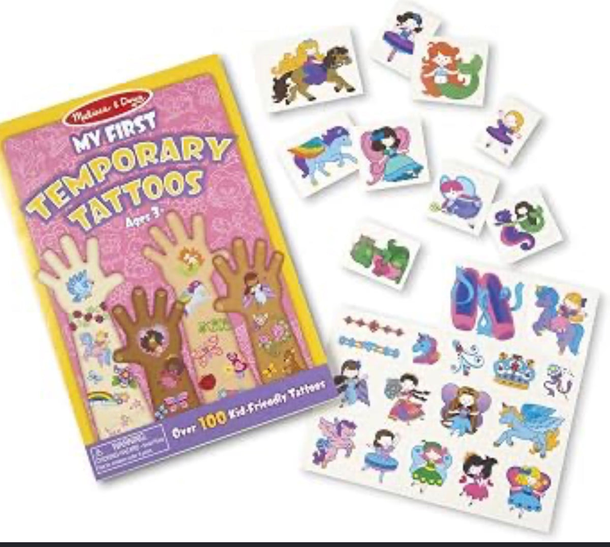 My First Temporary Tattoos: 100+ Kid-Friendly Tattoos - Rainbows, Fairies, Flowers, and More