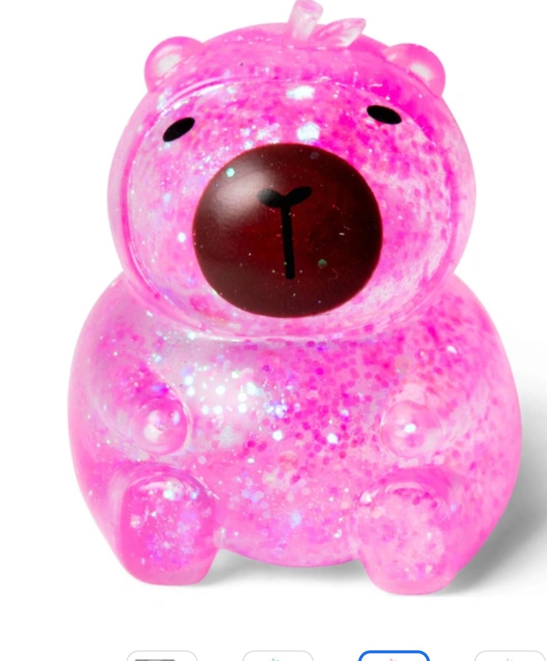 Scrunchems Glitter Sugar-Filled Capybara Squeeze Toy
